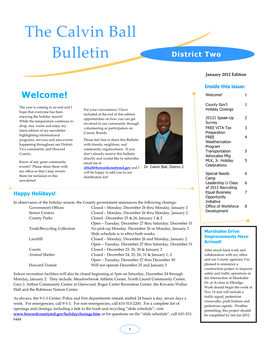 The Calvin Ball Bulletin District Two