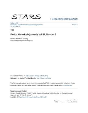 Florida Historical Quarterly, Vol 59, Number 2