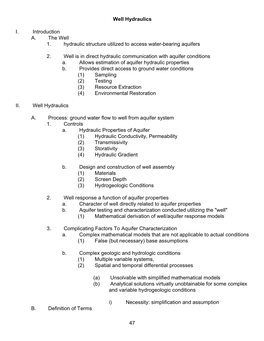 Well Hydraulics