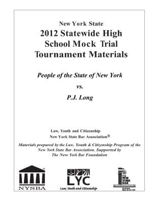 2012 Statewide High School Mock Trial Tournament Materials