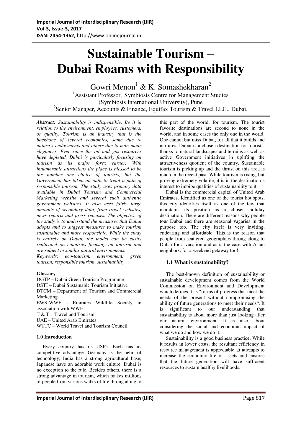 Sustainable Tourism – Dubai Roams with Responsibility