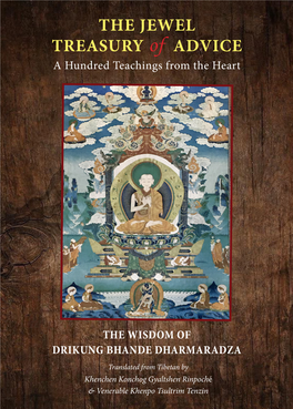 THE JEWEL TREASURY of ADVICE a Hundred Teachings from the Heart