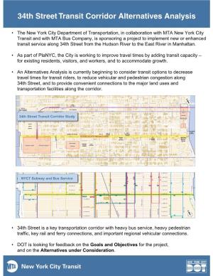 34Th Street Transit Corridor Alternatives Analysis