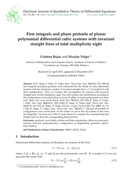 First Integrals and Phase Portraits of Planar Polynomial Differential Cubic Systems with Invariant Straight Lines of Total Multiplicity Eight