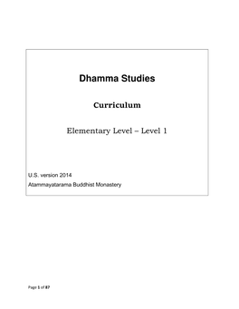 Dhamma Studies