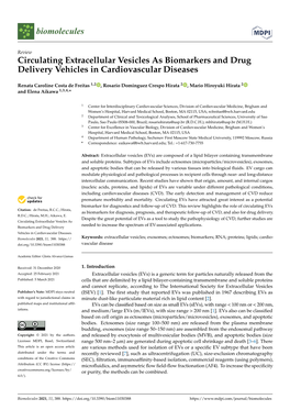 Circulating Extracellular Vesicles As Biomarkers and Drug Delivery Vehicles in Cardiovascular Diseases