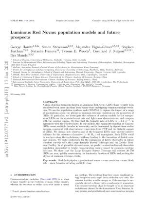 Luminous Red Novae: Population Models and Future Prospects