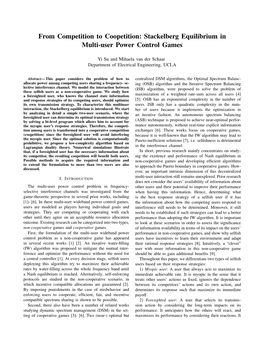 From Competition to Coopetition: Stackelberg Equilibrium in Multi-User Power Control Games