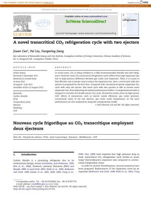A Novel Transcritical CO2 Refrigeration Cycle with Two Ejectors
