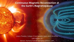 Continuous Magnetic Reconnection at the Earth's Magnetopause