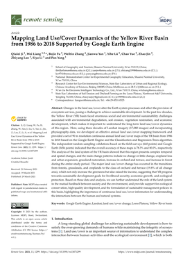 Mapping Land Use/Cover Dynamics of the Yellow River Basin from 1986 to 2018 Supported by Google Earth Engine