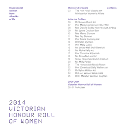 2014 Victorian Honour Roll of Women