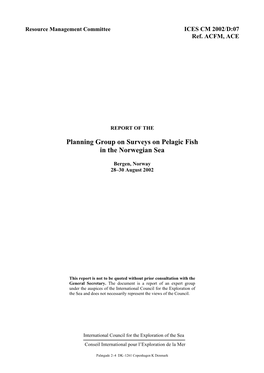 Report of the Planning Group on Surveys on Pelagic Fish in the Norwegian Sea 2002
