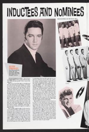 ELVIS PRESLEY Born Elvis Aron Presley January 8Th, 1935 Easttupdo, Mississippi Died August 16Th, 1977 Mempliis, Tennessee
