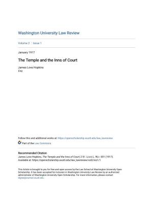 The Temple and the Inns of Court