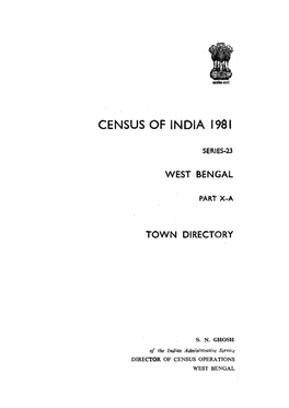 Town Directory, Part X-A, Series-23, West Bengal