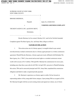 Filed: New York County Clerk 04/28/2021 05:17 Pm Index No