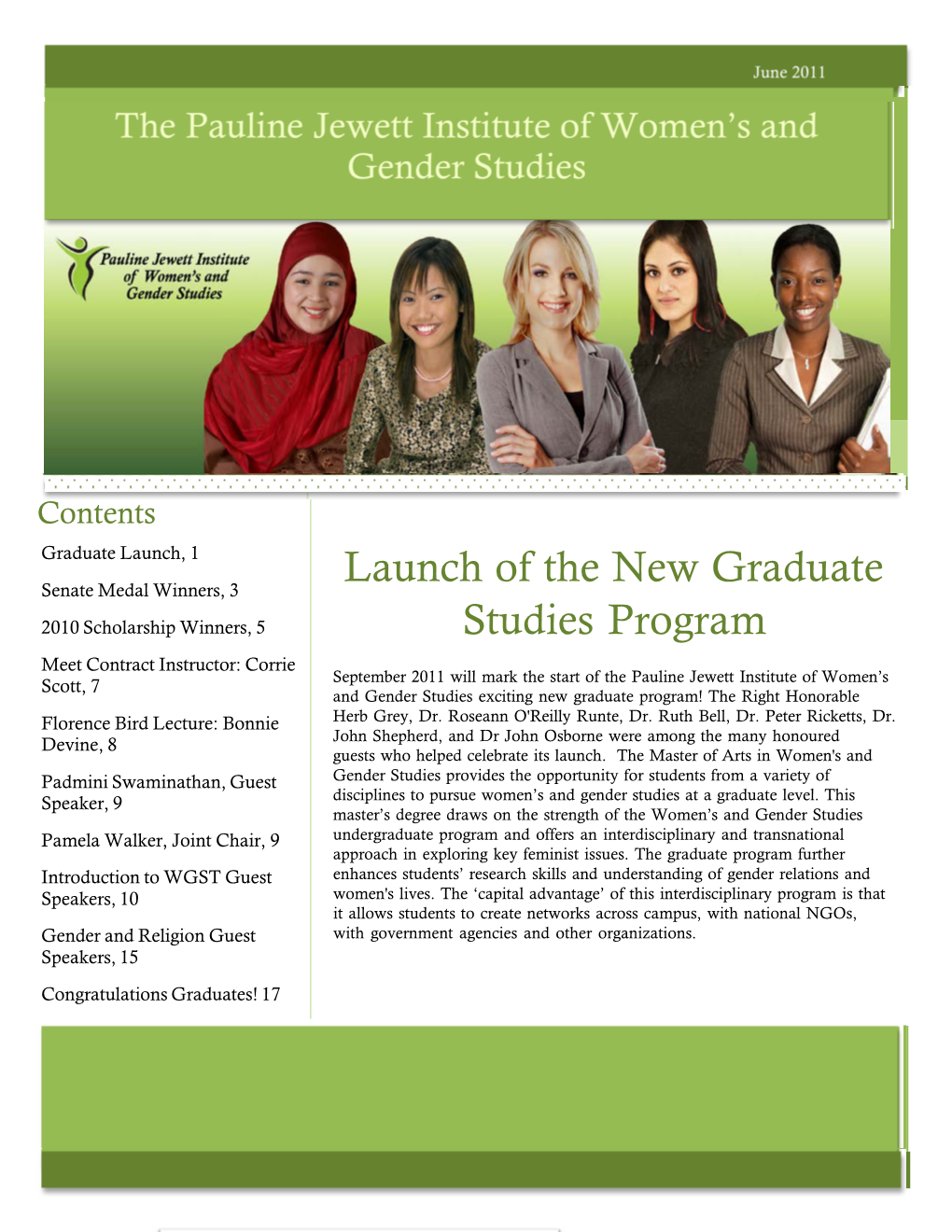 Launch of the New Graduate Studies Program
