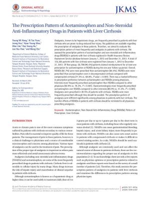 The Prescription Pattern of Acetaminophen and Non-Steroidal Anti-Inflammatory Drugs in Patients with Liver Cirrhosis