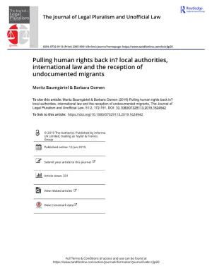 Pulling Human Rights Back In? Local Authorities, International Law and the Reception of Undocumented Migrants