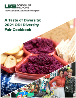 A Taste of Diversity: 2021 ODI Diversity Fair Cookbook Table of Contents