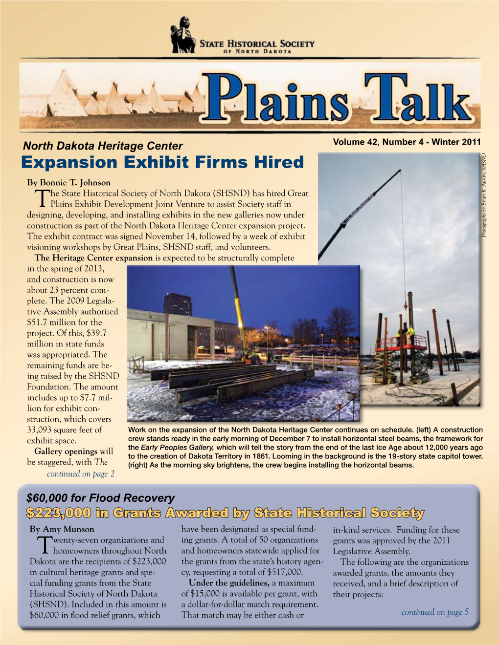 Plains Talk Volume 42 Winter 2011 (Pdf)