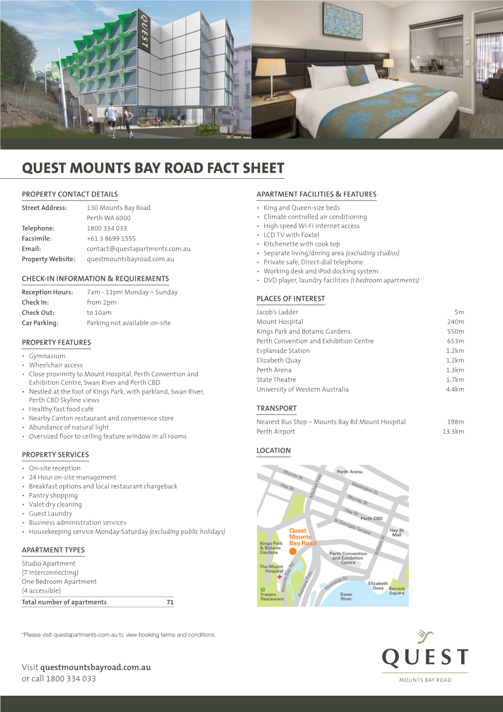 Quest Mounts Bay Road Fact Sheet