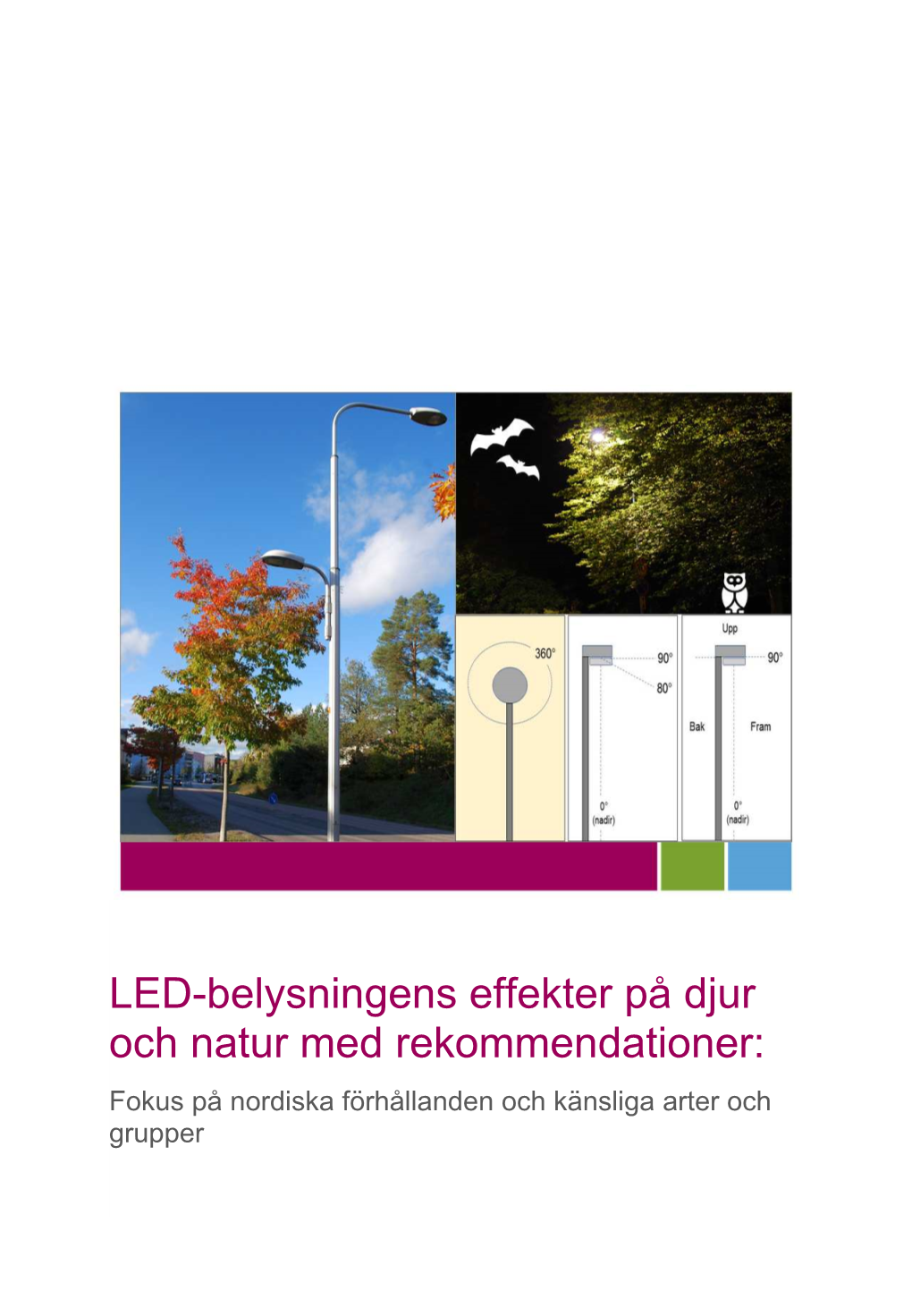 LED-Belysningens Effekter På Djur Och Natur Med Rekommendationer: Fokus På Nordiska Förhållanden Och Känsliga Arter Och Grupper