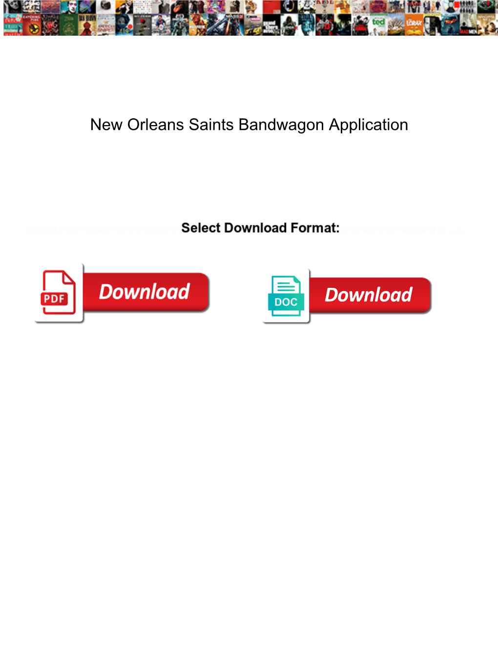 New Orleans Saints Bandwagon Application