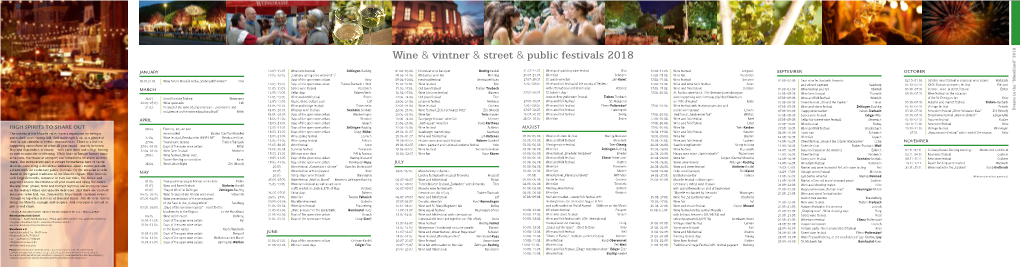 Wine & Vintner & Street & Public Festivals 2018