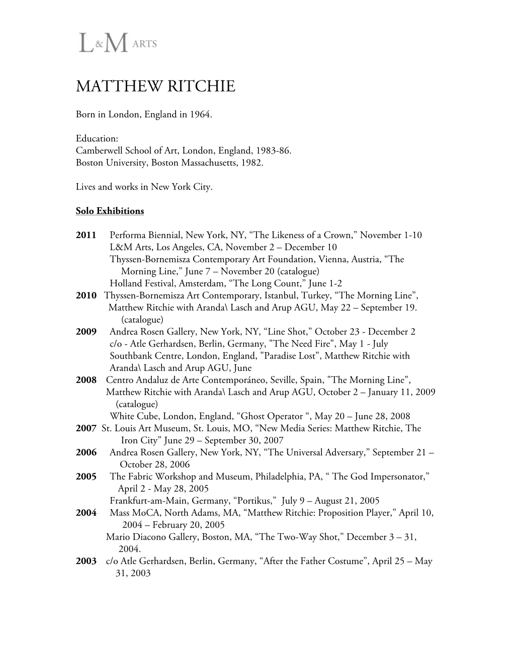 Matthew Ritchie