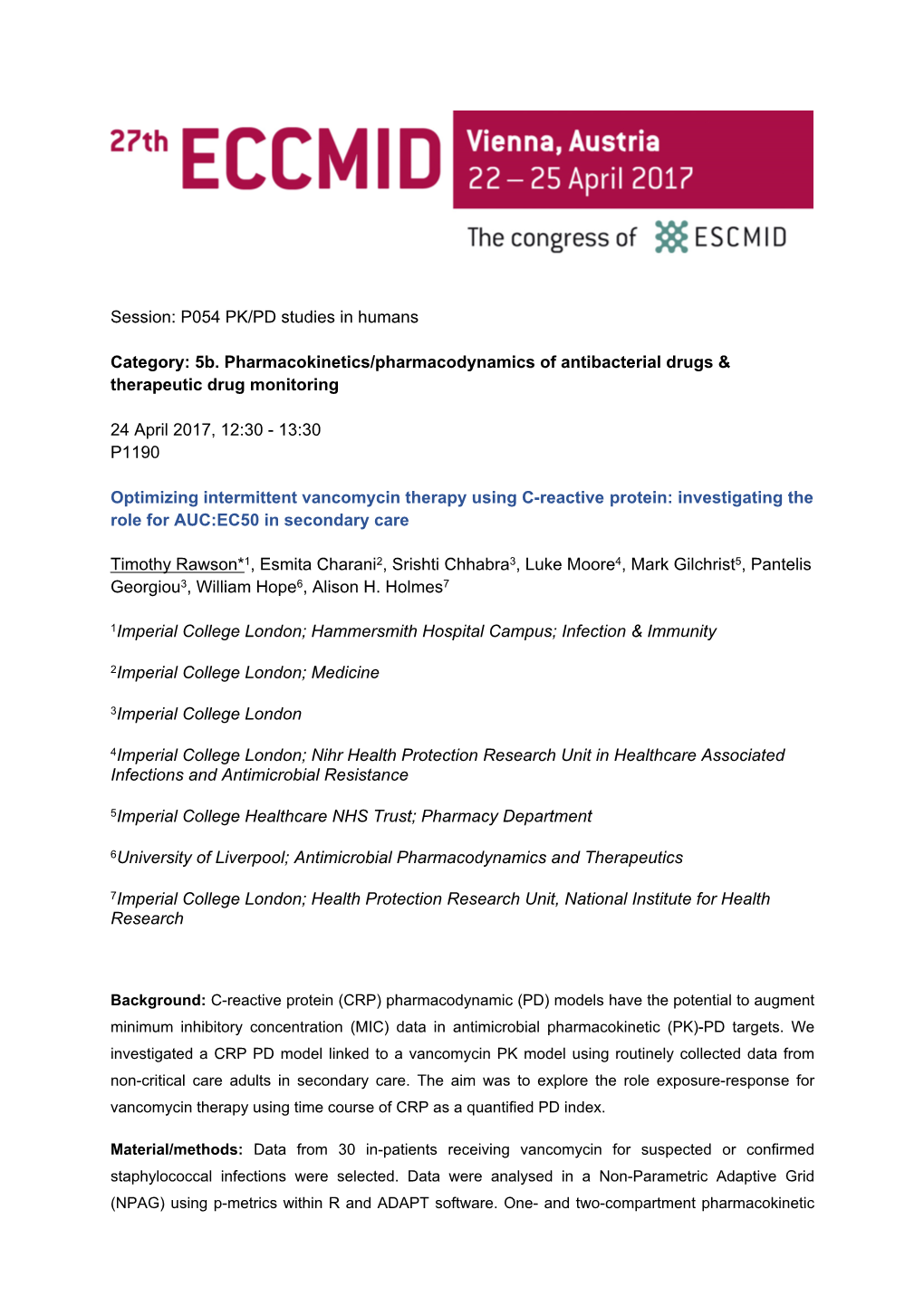 Optimizing Intermittent Vancomycin Therapy Using C-Reactive Protein: Investigating the Role for AUC:EC50 in Secondary Care