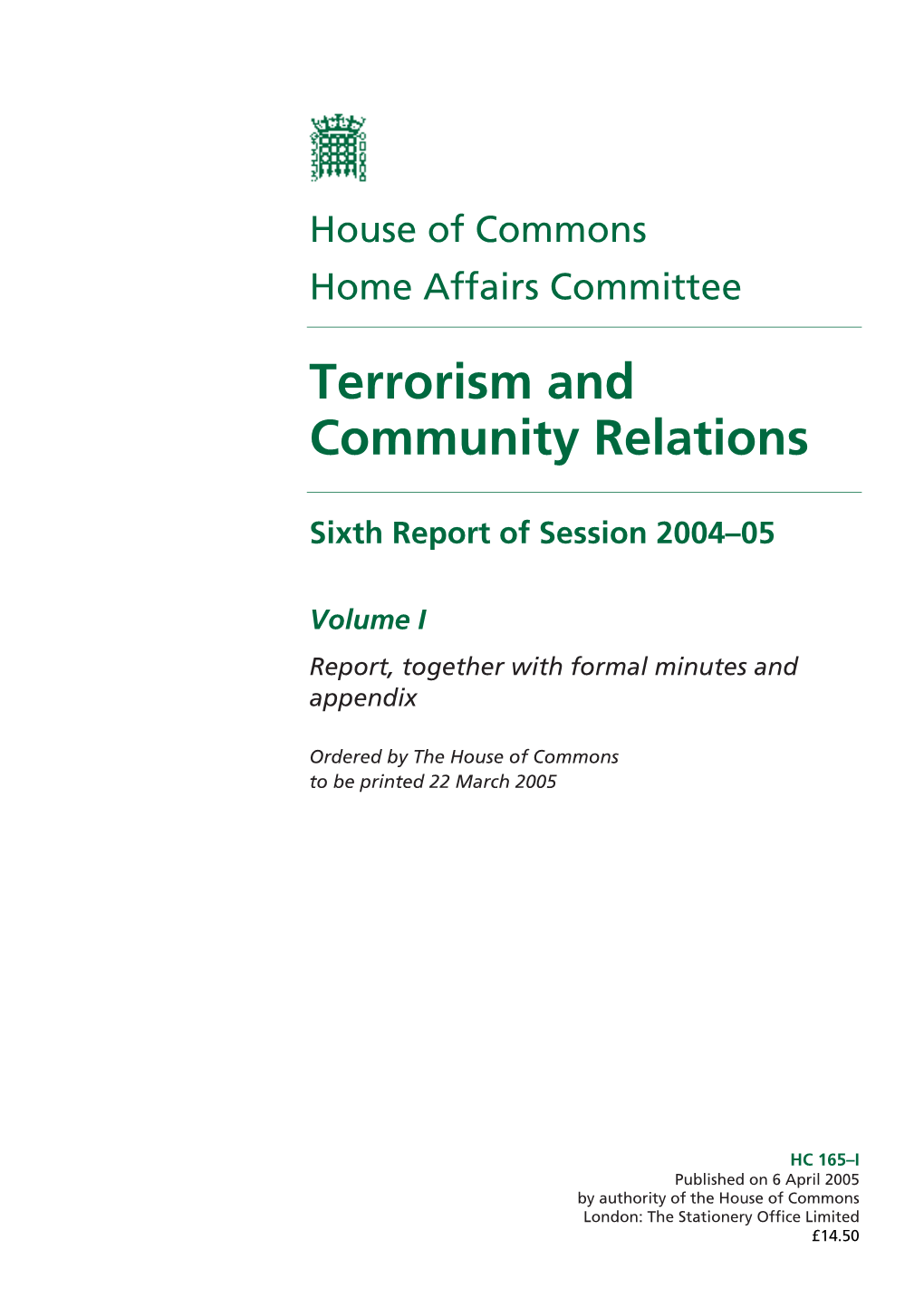 Terrorism and Community Relations