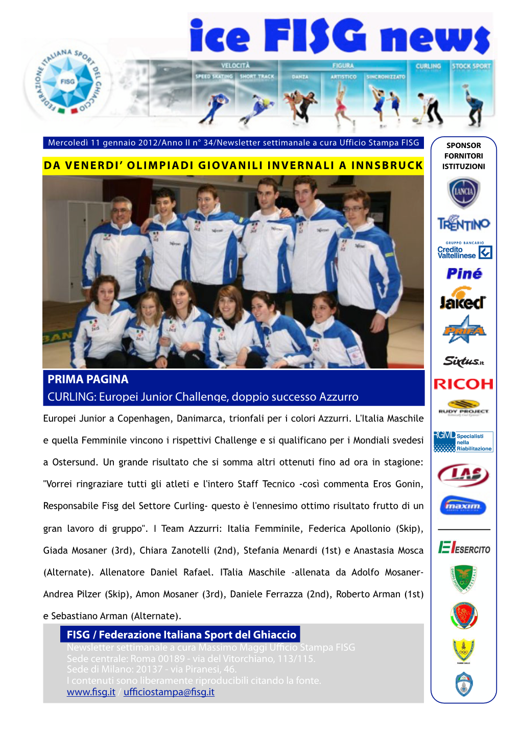 Newsletter Fisg 11-01-12