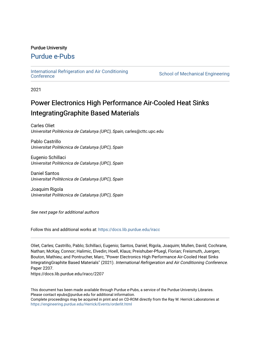 Power Electronics High Performance Air-Cooled Heat Sinks Integratinggraphite Based Materials