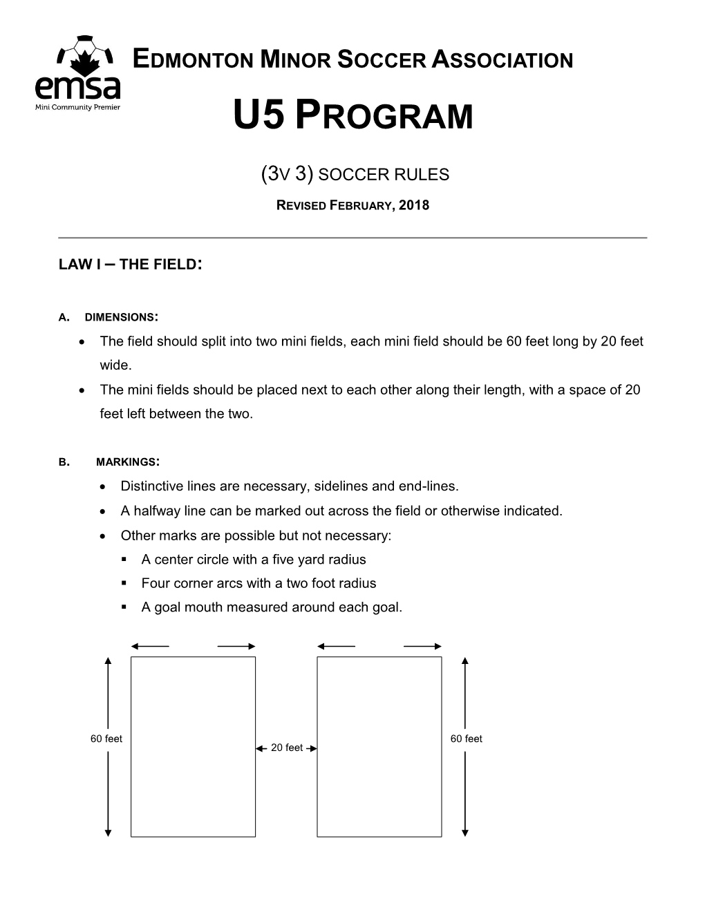 Modified Laws for U-10 Program