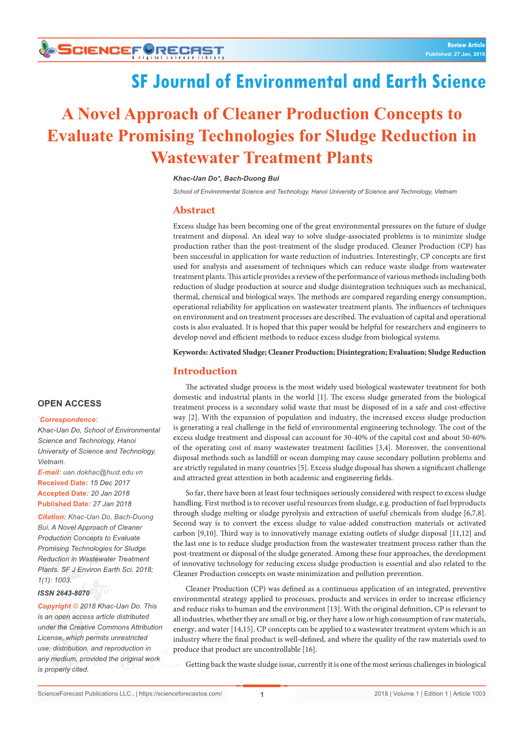 A Novel Approach of Cleaner Production Concepts to Evaluate Promising Technologies for Sludge Reduction in Wastewater Treatment Plants