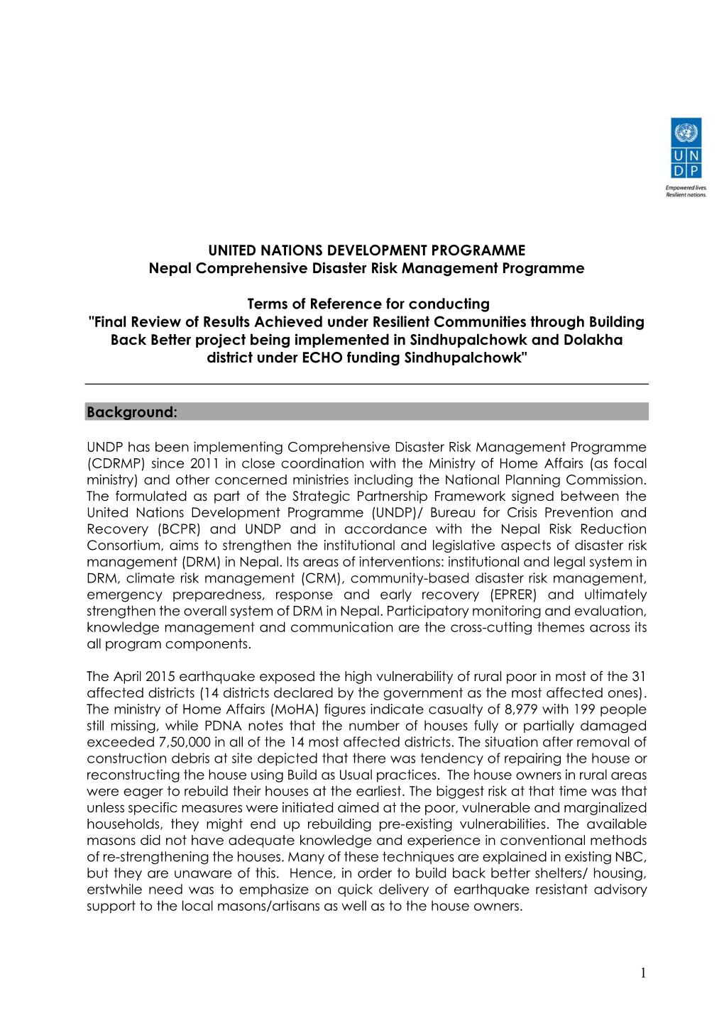 Tory Monitoring and Evaluation, Knowledge Management and Communication Are the Cross-Cutting Themes Across Its All Program Components