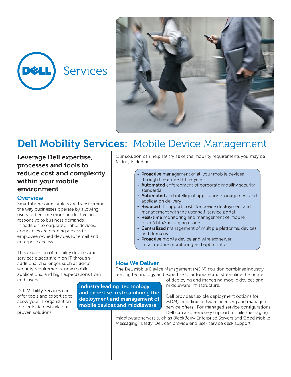 Dell Mobility Services: Mobile Device Management
