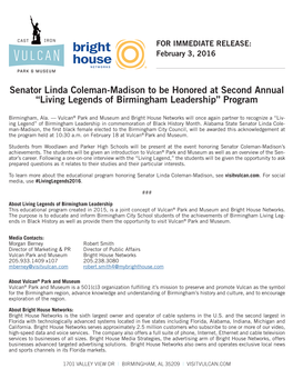 Living Legends of Birmingham Leadership” Program
