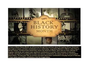 Black History Month Calendar
