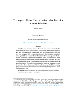 The Impact of Price Discrimination in Markets with Adverse Selection