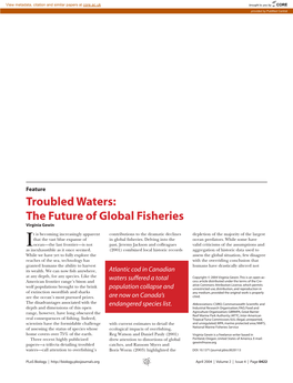 The Future of Global Fisheries Virginia Gewin