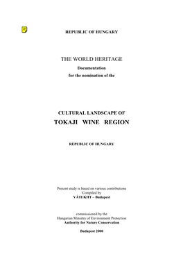 Tokaji Wine Region