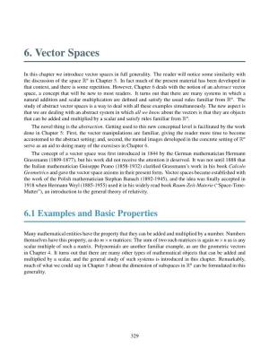 6. Vector Spaces