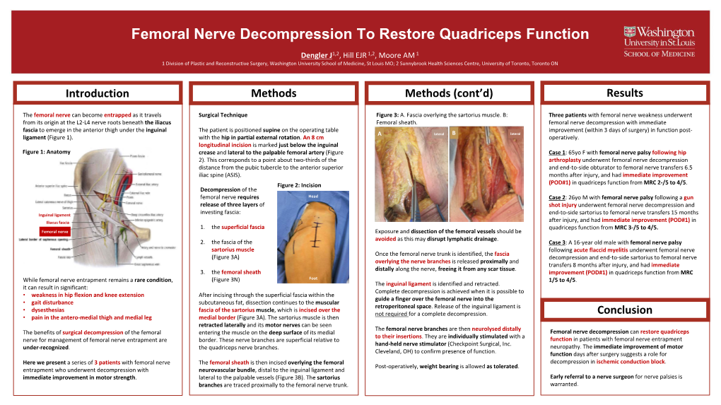 Femoral Nerve Decompression to Restore Quadriceps Function