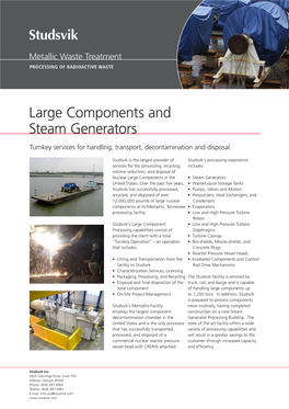 Large Components and Steam Generators