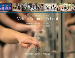 VIRTUAL SUMMER SCHOOL ~ July 12-23, 2021