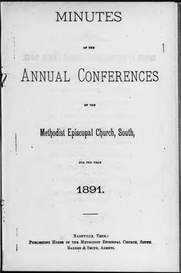 Minutes of the Annual Conferences of the Methodist Episcopal Church