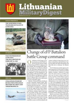 Change of Efp Battalion Battle Group Command